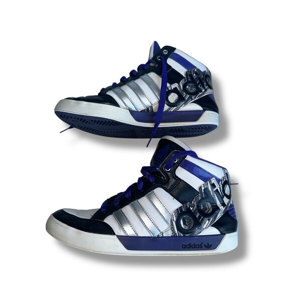 Adidas Originals Attitude Hi G98513 Purple Silver White Men 10.5 Retro Shoes - Picture 7 of 16